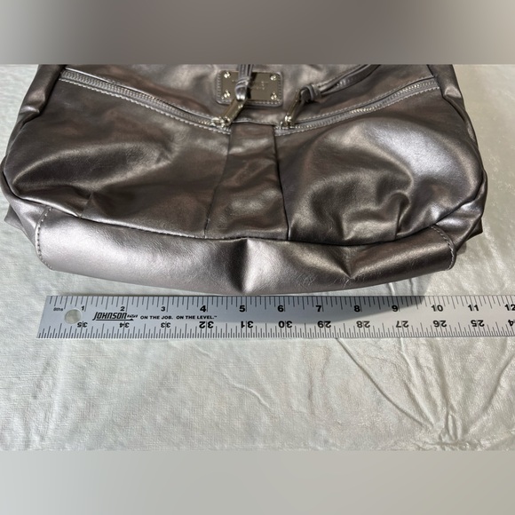 Nine West metallic gray shoulder bag with callouts - Picture 9 of 9
